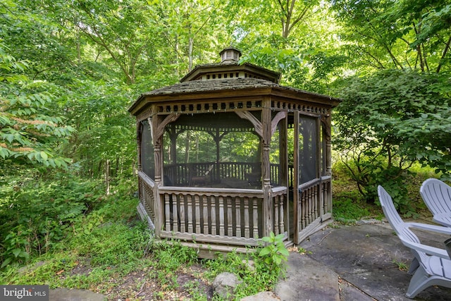 view of community featuring a gazebo