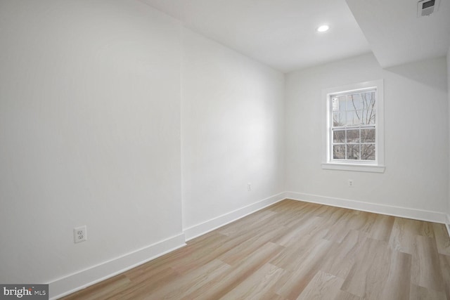 additional living space with light wood-type flooring