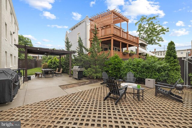 view of patio / terrace featuring grilling area