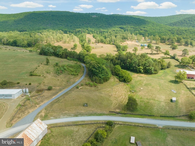 drone / aerial view featuring a rural view