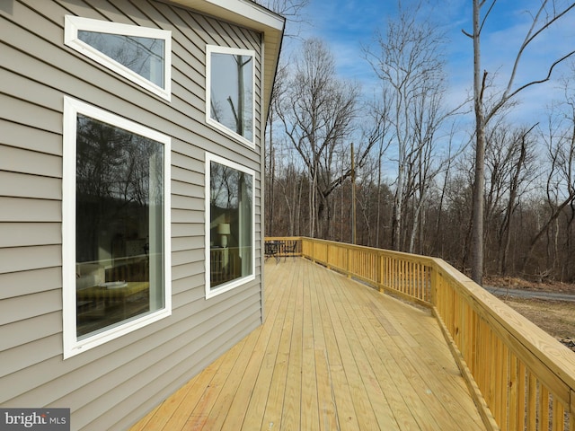 view of wooden terrace