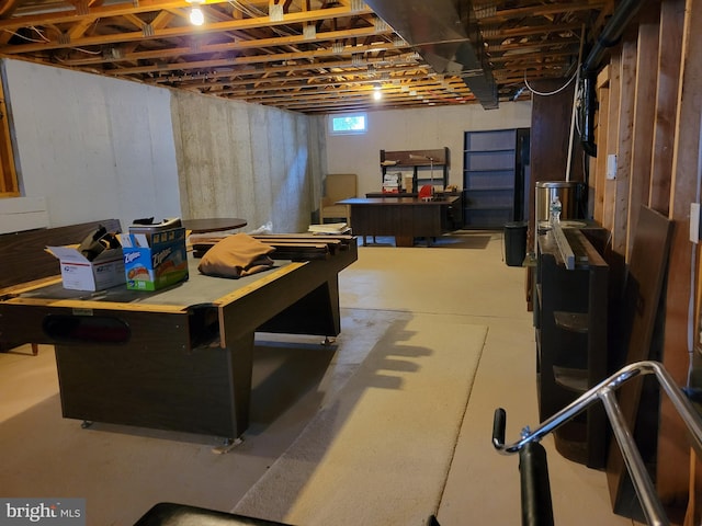 view of basement