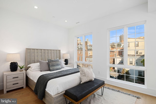 bedroom featuring hardwood / wood-style flooring