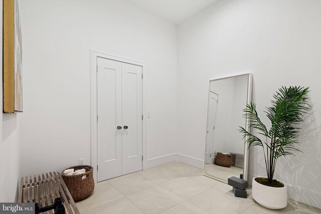 view of tiled entrance foyer