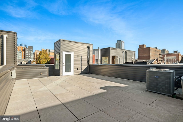 view of patio with central AC