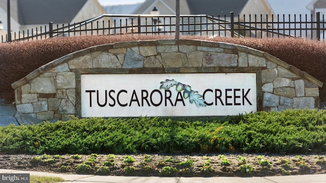 view of community sign