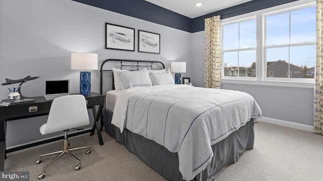 view of carpeted bedroom