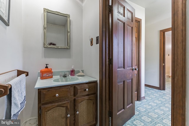 220 Robinson Rd, Salem, NJ 08079 - bathroom with vanity and tile patterned floors