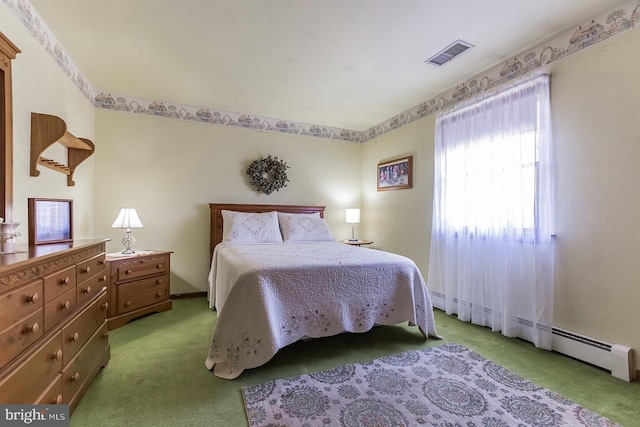220 Robinson Rd, Salem, NJ 08079 - bedroom with light carpet and a baseboard heating unit