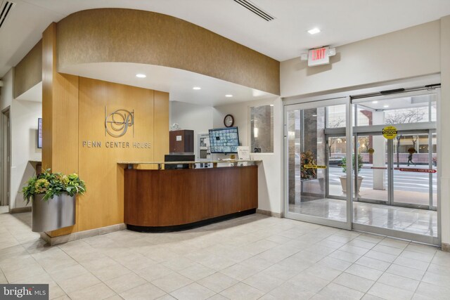 view of reception area