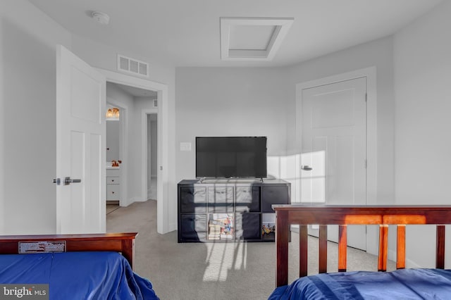 view of carpeted bedroom