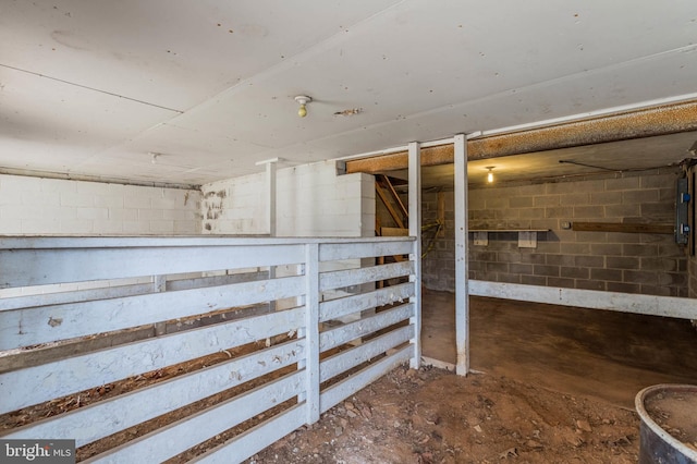 view of horse barn featuring electric panel