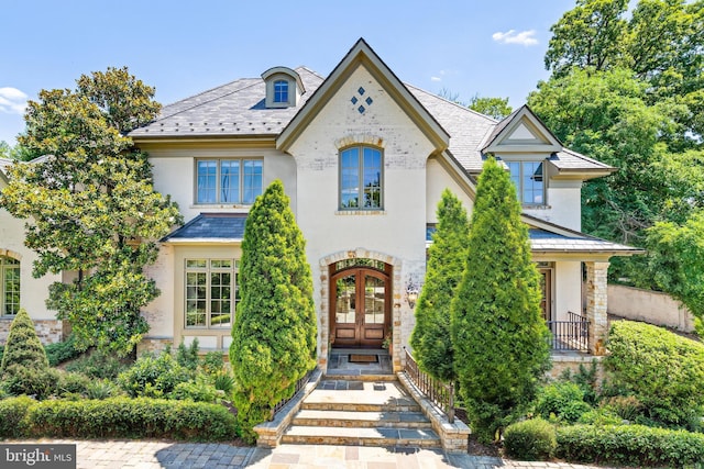 view of front of house with french doors