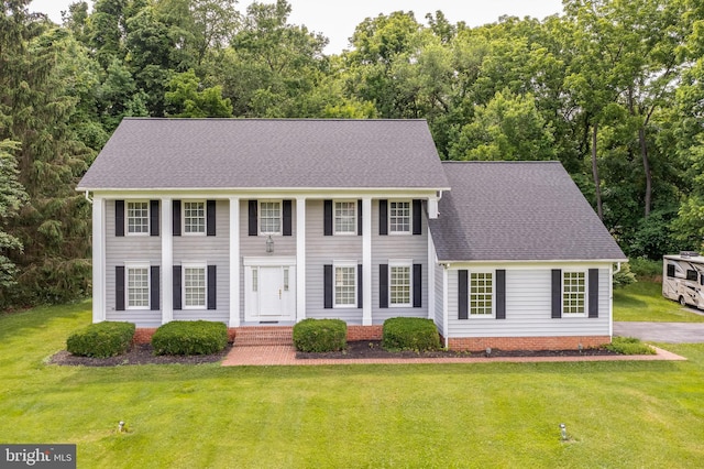 colonial house with a front yard