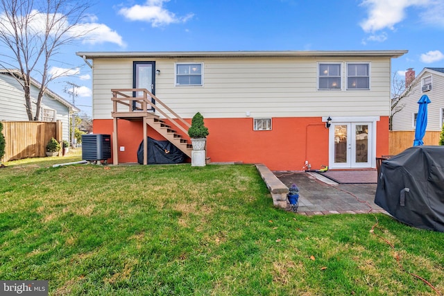 1022 Tyler Ave, Annapolis, MD 21403 - rear view of property featuring french doors, a patio area, and stairs