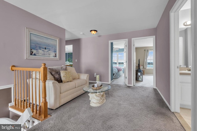 view of carpeted living room