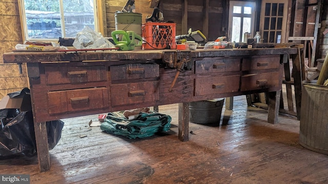 miscellaneous room featuring wood-type flooring