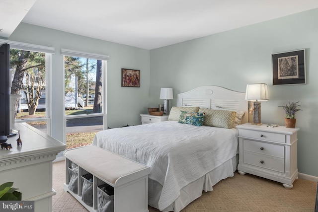 view of carpeted bedroom