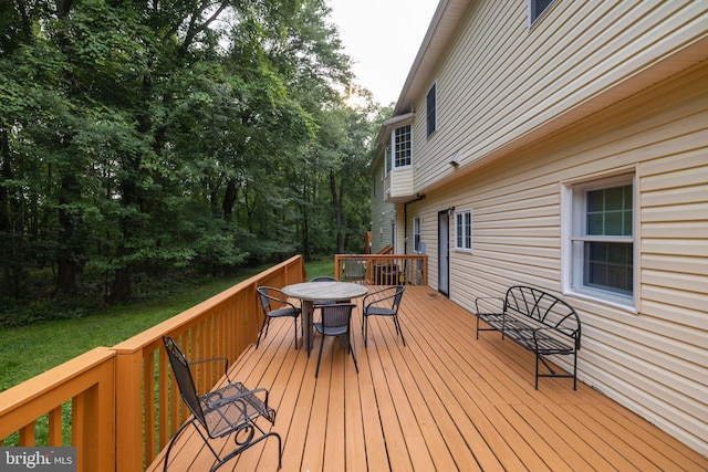 view of wooden terrace