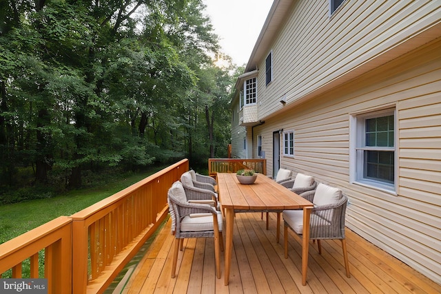 view of wooden terrace