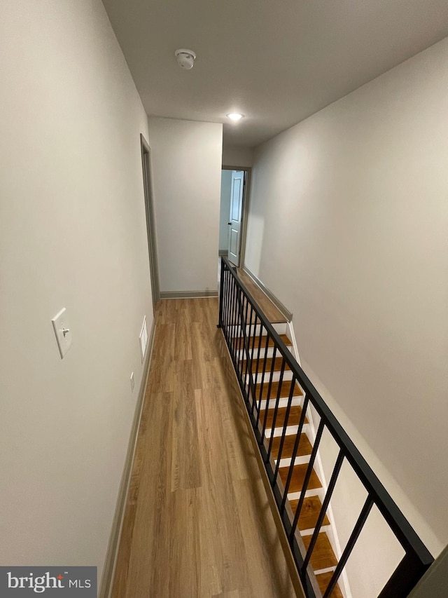 hall featuring light hardwood / wood-style flooring