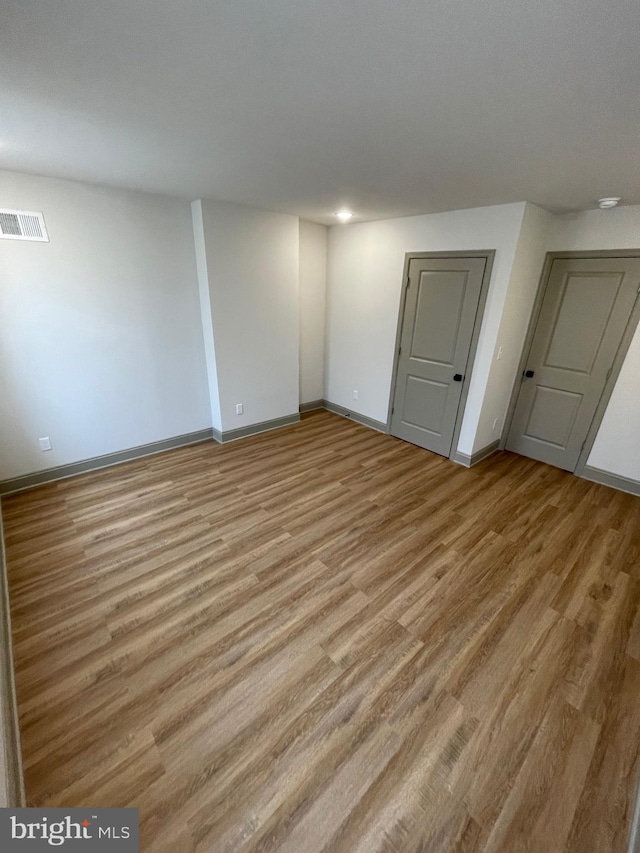 interior space featuring light wood-type flooring