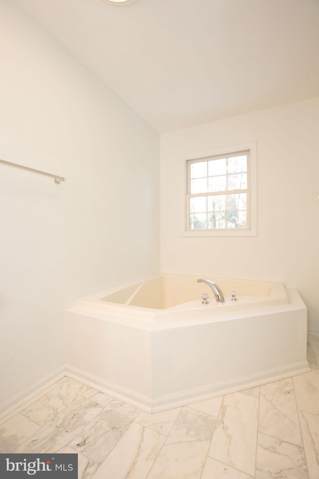 bathroom featuring a bathing tub