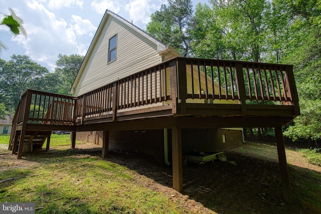 65 Francis, Montross, VA 22520 - rear view of property featuring a wooden deck