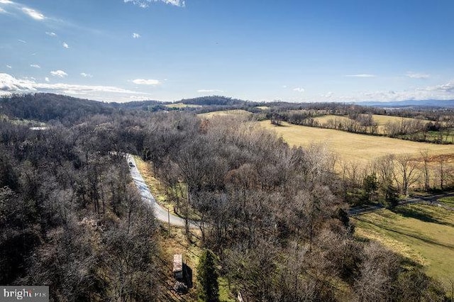 bird's eye view with a rural view