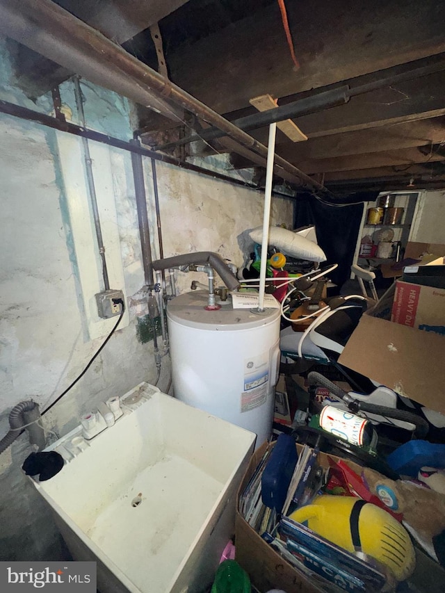 utilities with sink and water heater