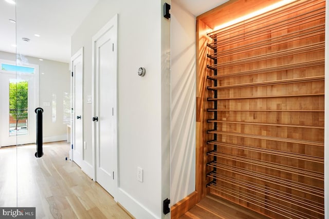 interior space featuring light wood-type flooring