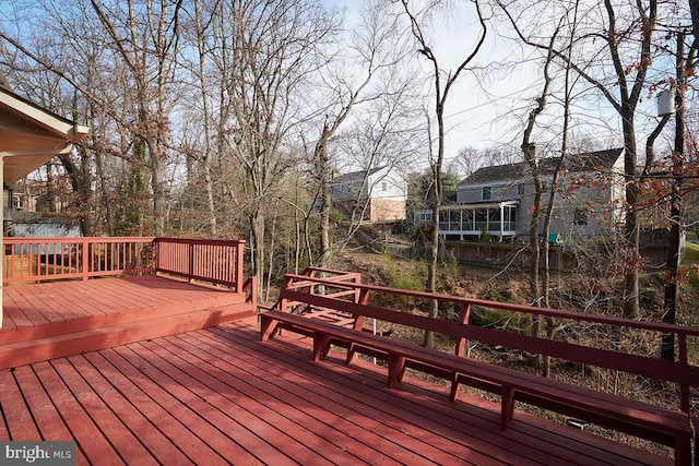 view of wooden deck