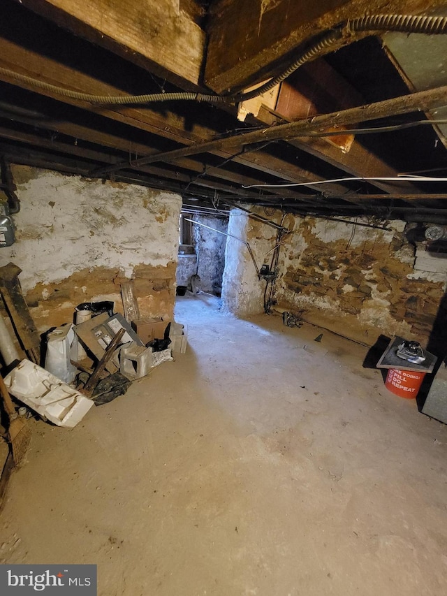 view of basement