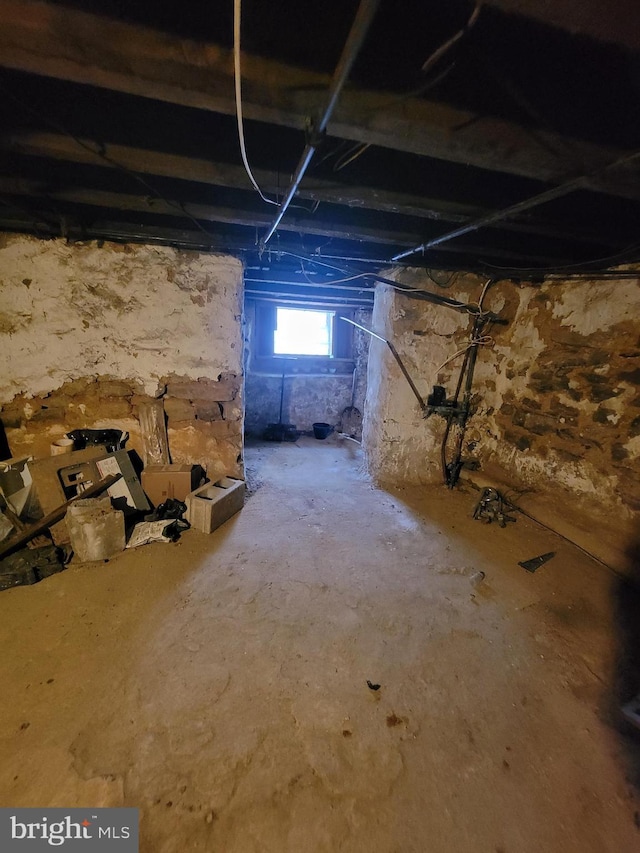 view of basement