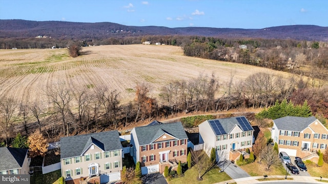 aerial view featuring a mountain view