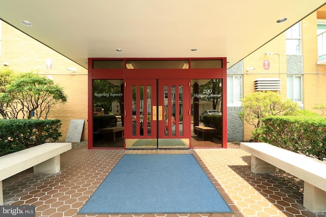 view of doorway to property