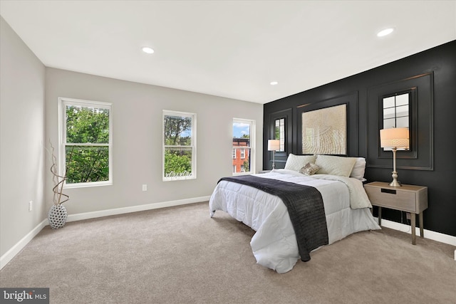 view of carpeted bedroom