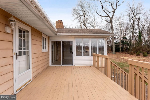 view of wooden deck