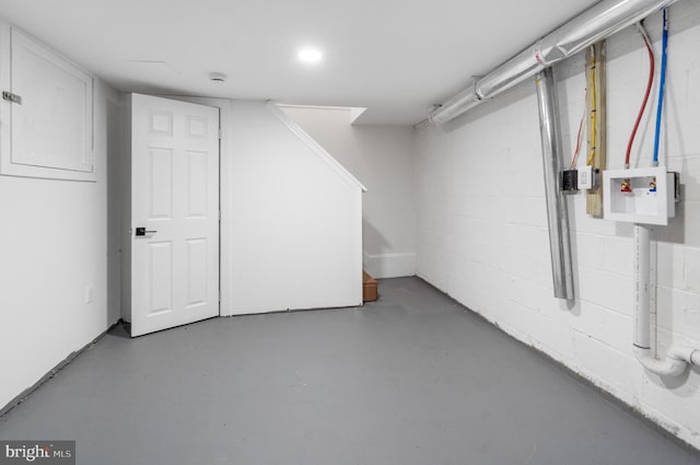 view of basement