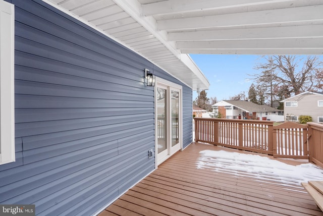 view of wooden deck