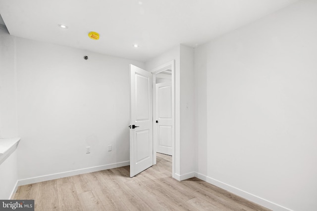 unfurnished bedroom featuring light hardwood / wood-style flooring