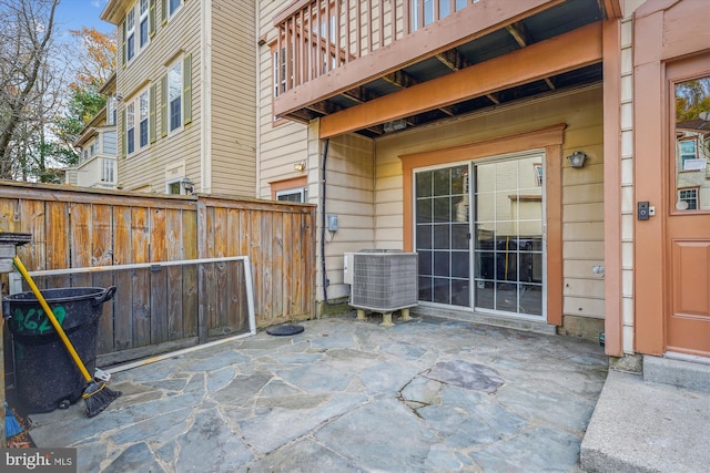 view of patio with central AC