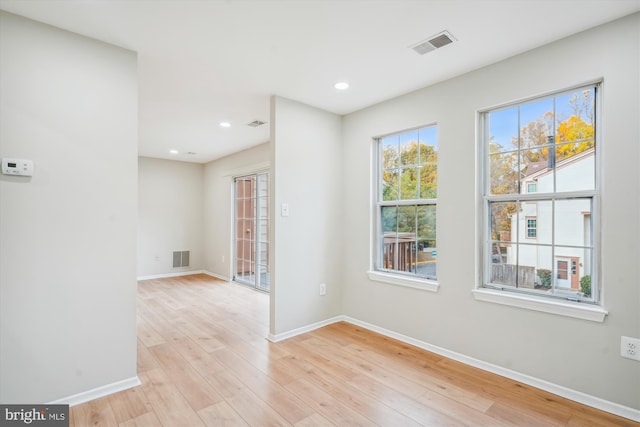 empty room featuring light hardwood / wood-style flooring