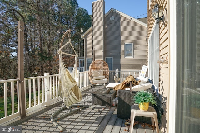 view of wooden terrace