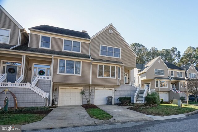 view of property with a garage