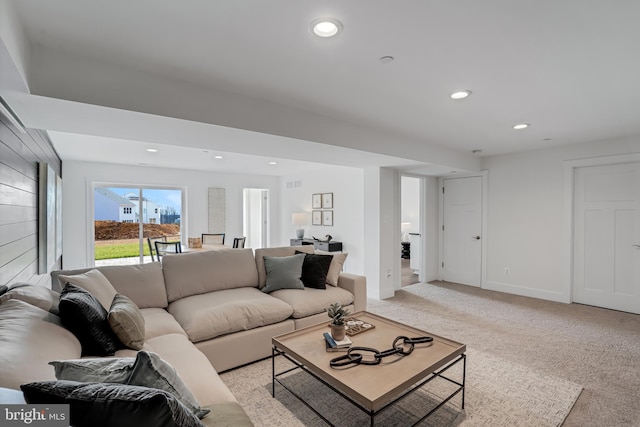 view of carpeted living room