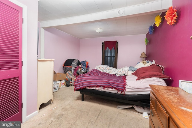 view of carpeted bedroom