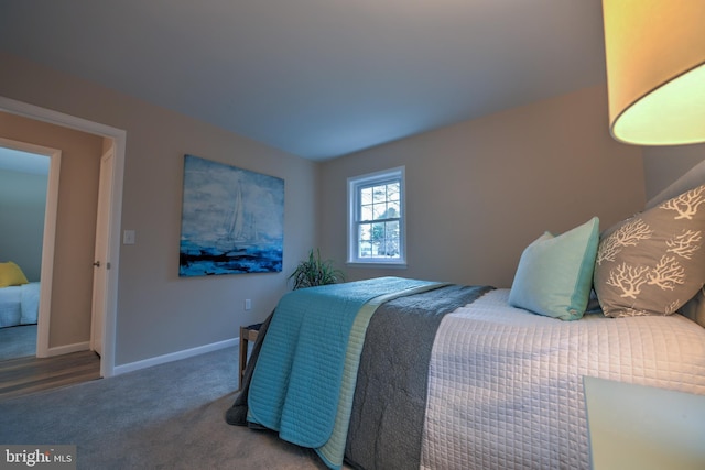 view of carpeted bedroom