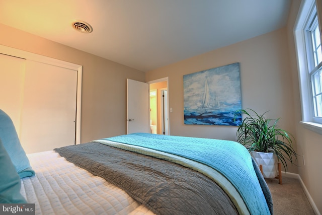 view of carpeted bedroom