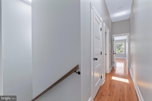 hall featuring light hardwood / wood-style floors